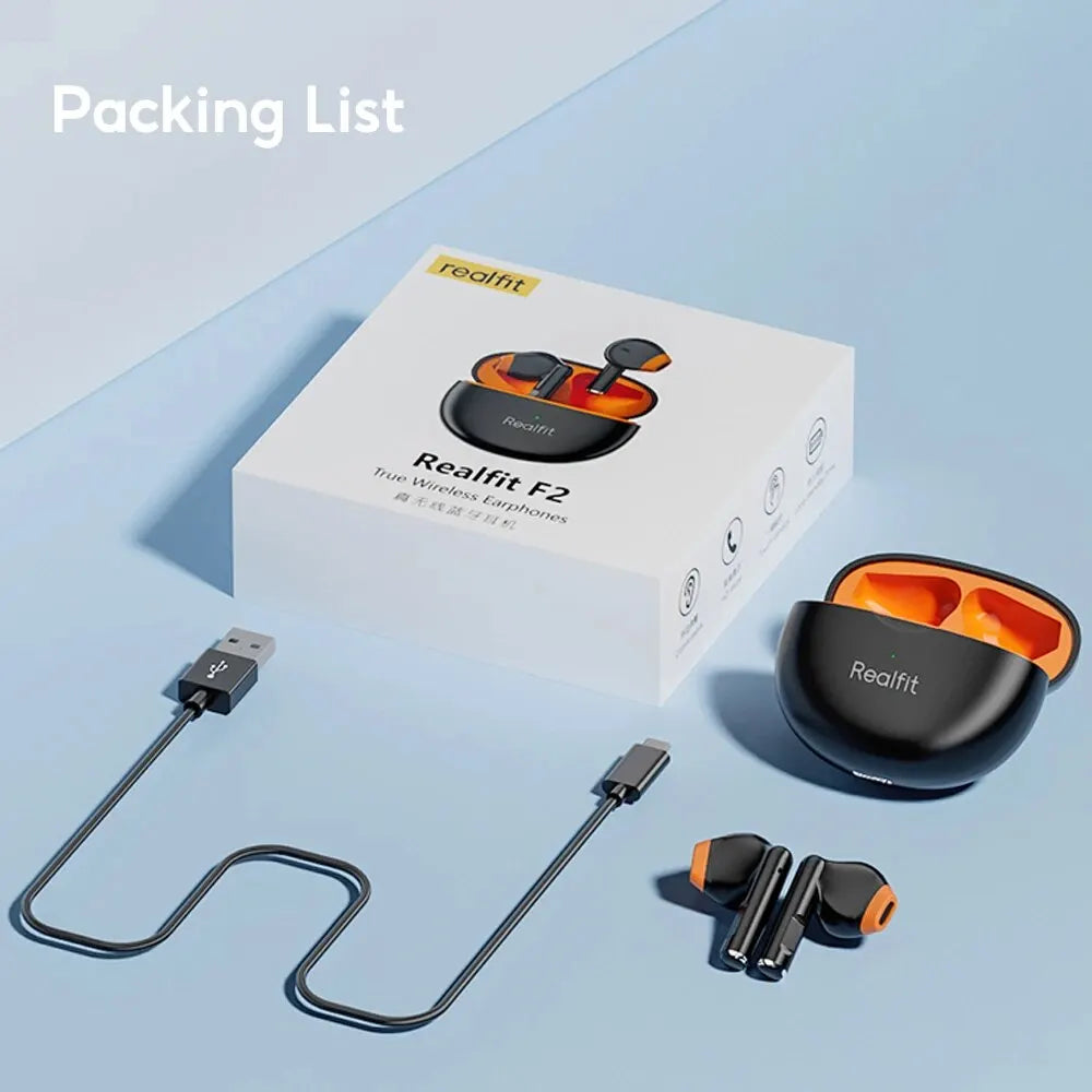 F2 Bluetooth Earphones - Premium Hi-Fi Quality TWS Wireless Earbuds for Realme and Xiaomi