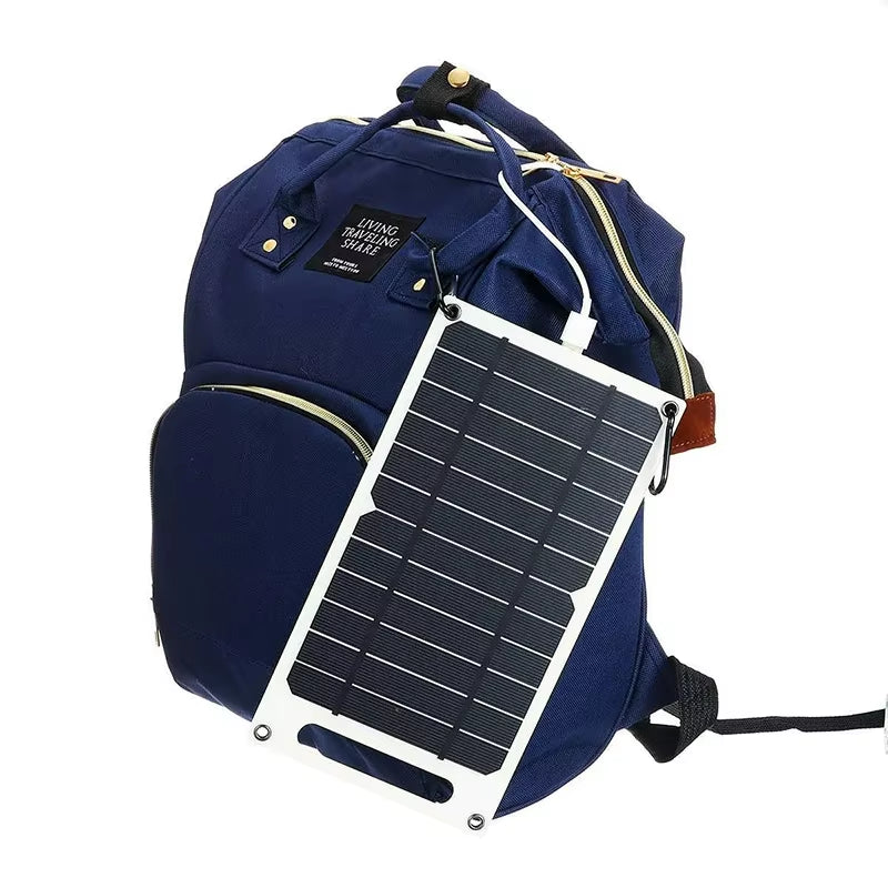 Portable 5V USB Type-C Solar Charging Kit - Lightweight Flexible System for Phones, Cars, Camping, Hiking, and Power Banks (IP65 Rated)