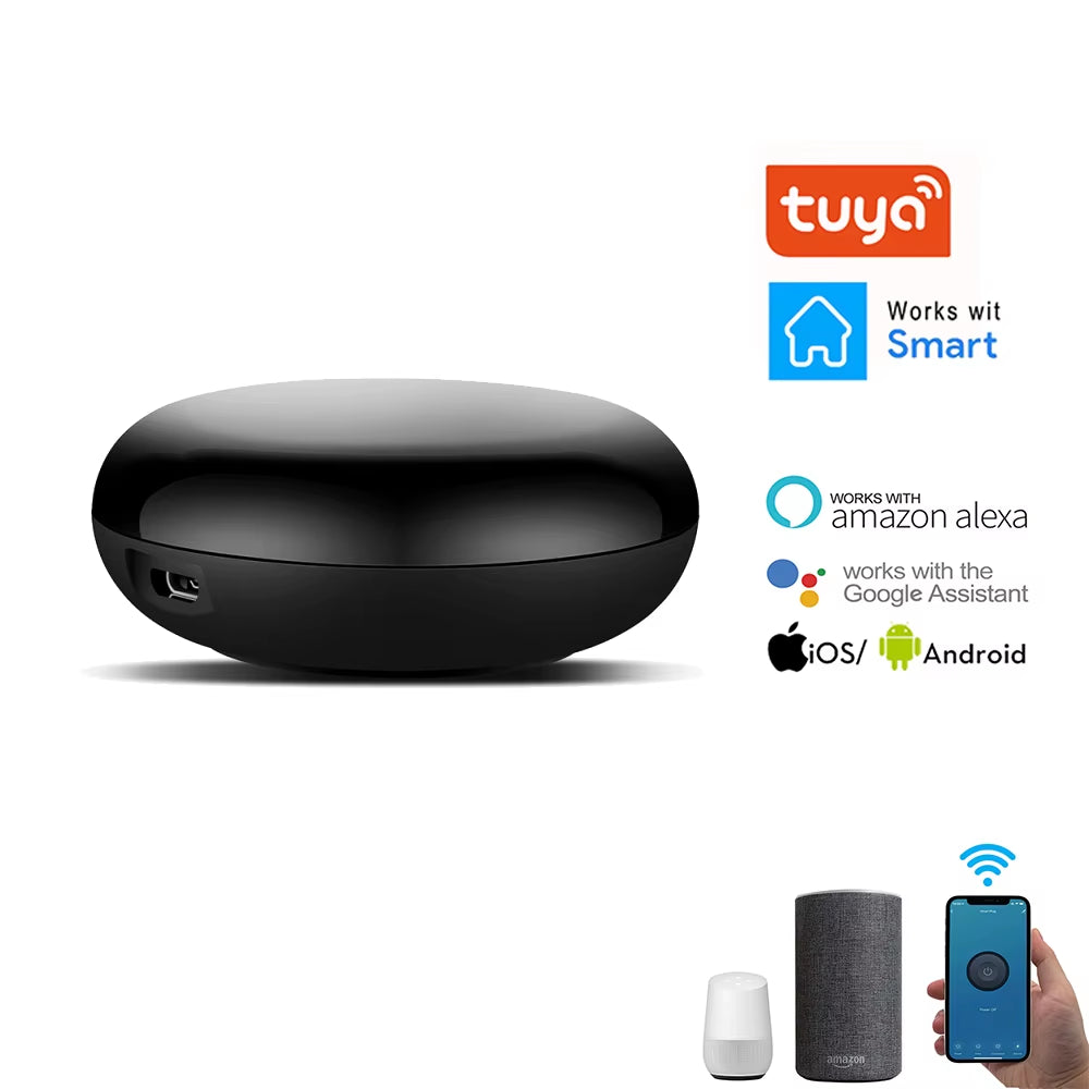 Tuya WiFi IR Remote Control - Smart Universal Remote for TV and Air Conditioner, Compatible with Alexa, Google Home, and Yandex.