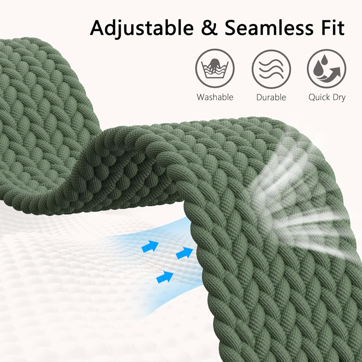 2 Pack Adjustable Braided Elastic Bands for Mindrose H80 Smart Watch - Soft, Comfortable Replacement Straps for Men & Women, IP68 Fitness Tracker Compatible