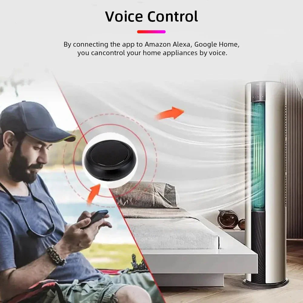 Tuya WiFi IR Remote Control - Smart Universal Remote for TV and Air Conditioner, Compatible with Alexa, Google Home, and Yandex.