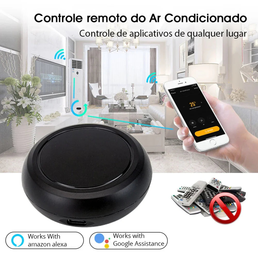 Tuya WiFi IR Remote Control - Smart Universal Remote for TV and Air Conditioner, Compatible with Alexa, Google Home, and Yandex.