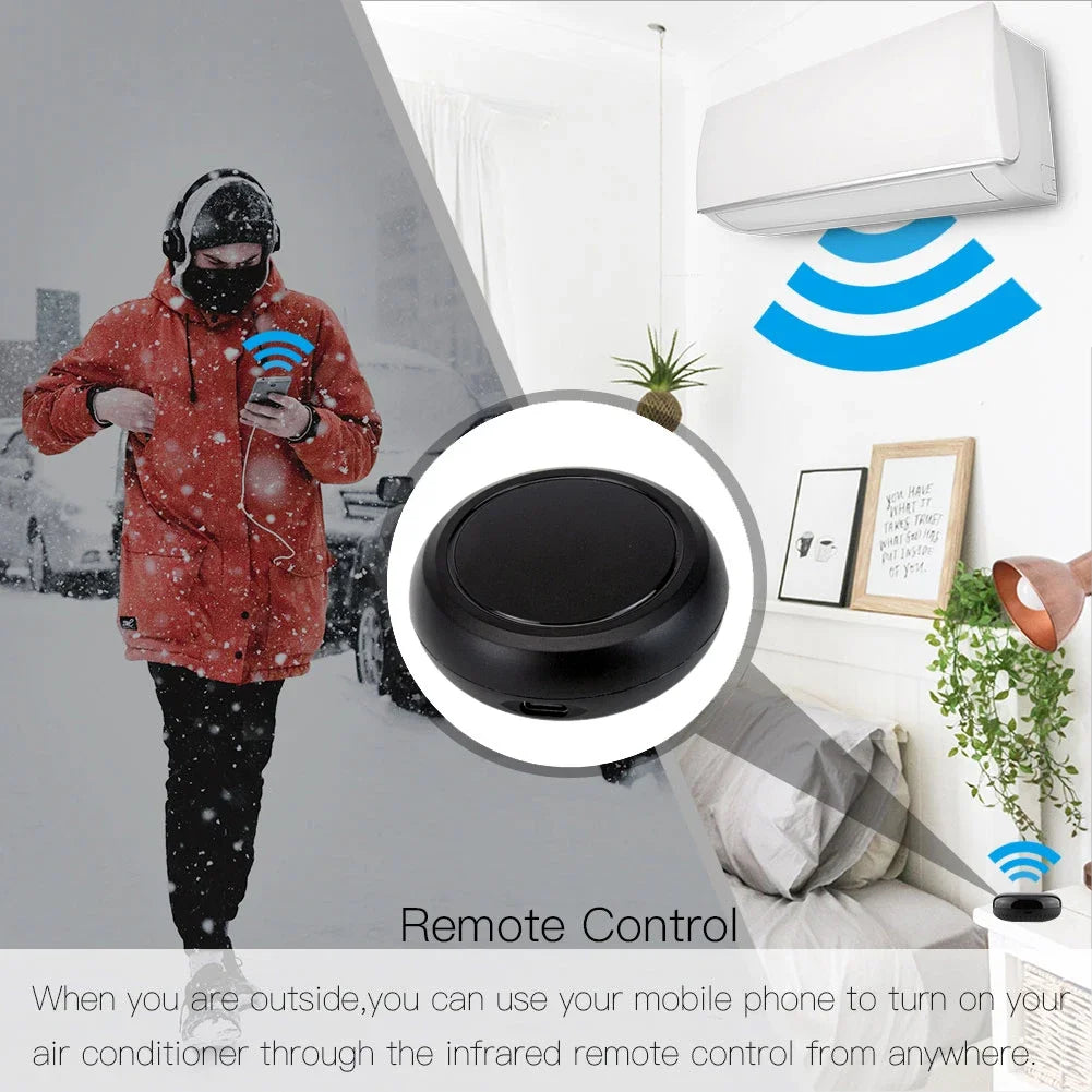 Tuya WiFi IR Remote Control - Smart Universal Remote for TV and Air Conditioner, Compatible with Alexa, Google Home, and Yandex.
